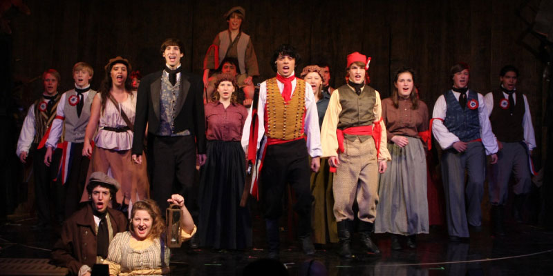 Teens performing Les Miserables
